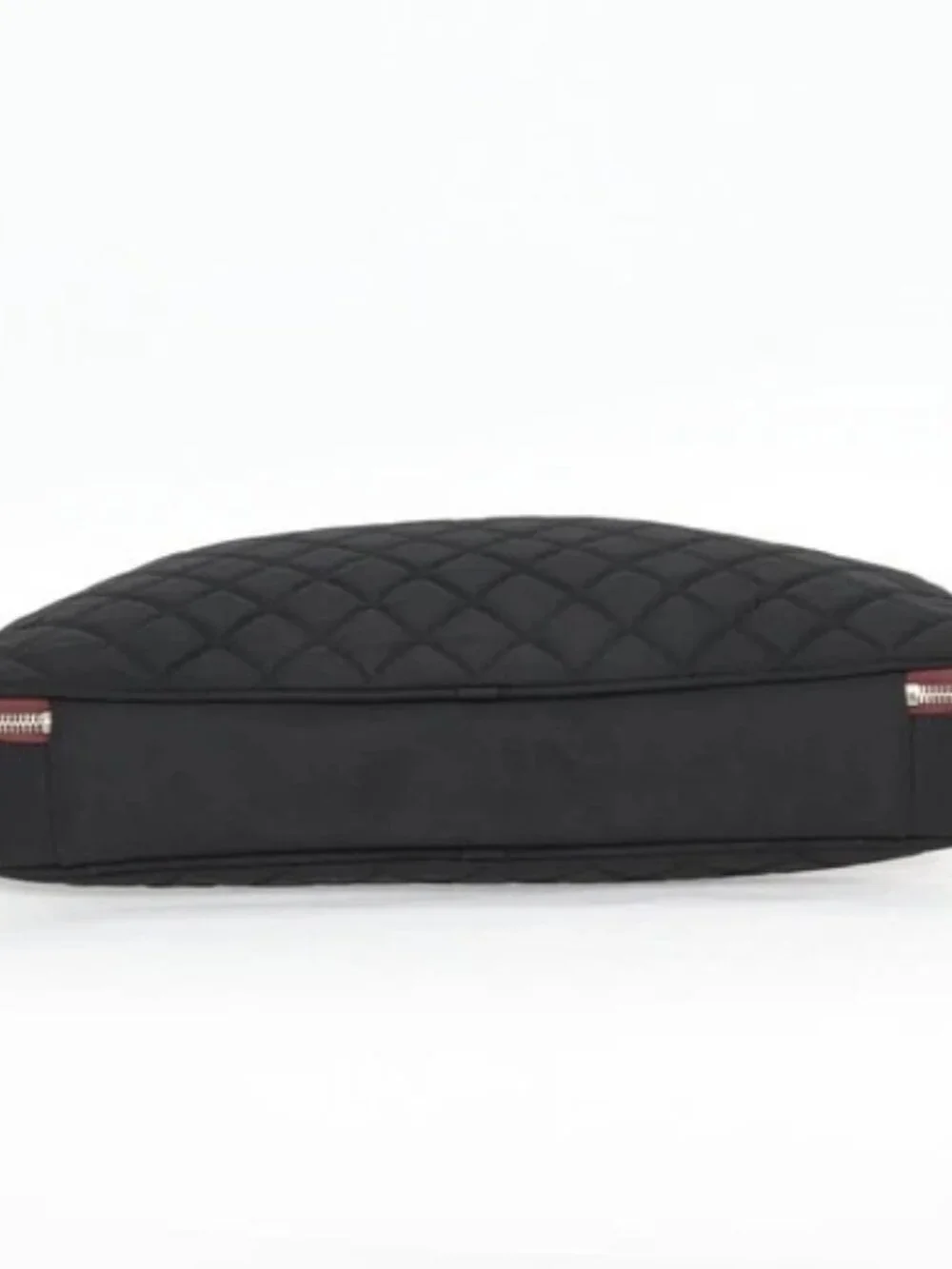 CHANEL Matelasse PC Case Nylon Black Silver CC Auth 121516M